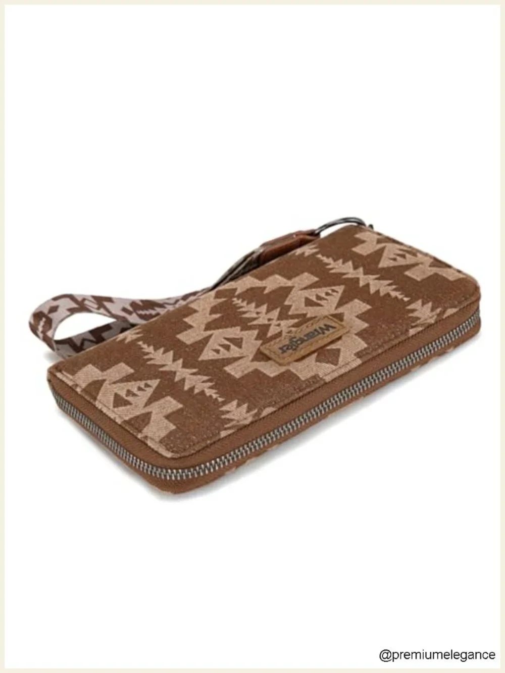 Canvas Western Aztec Credit Card Wristlet Clutch Wallet RFID